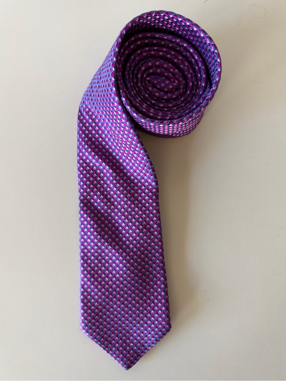 Ted Baker Purple Micro-Pattern Silk Tie